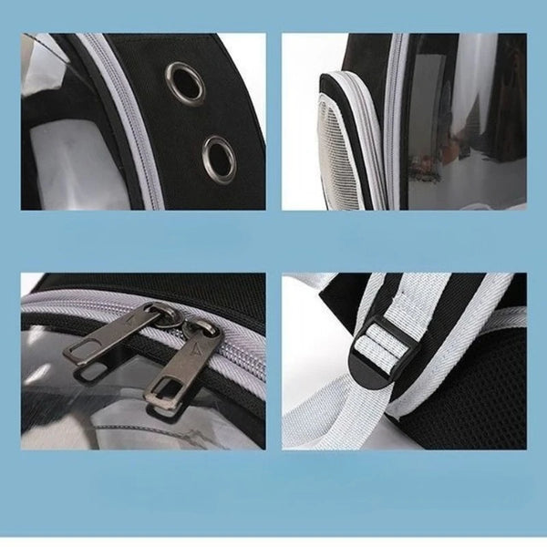Portable Pet Backpack for Outdoor Use for  Small Cats Space or Small Dogs Breathable and Transparent