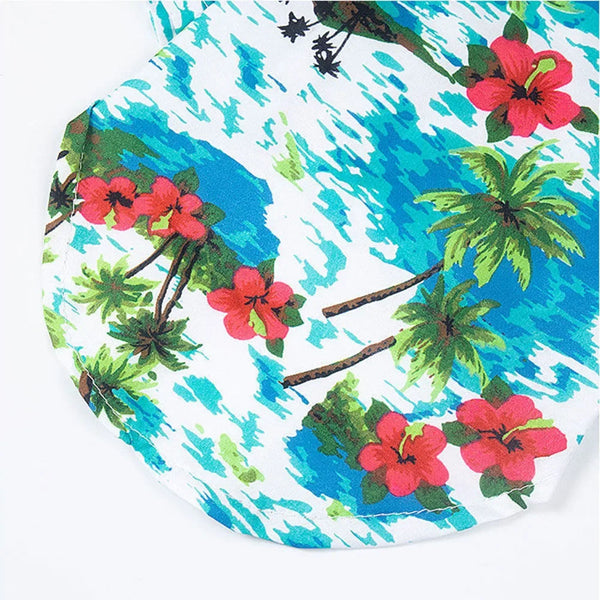 Hawaiian Floral Style pet Clothes Fashion Casual Summer Beach T-Shirts
