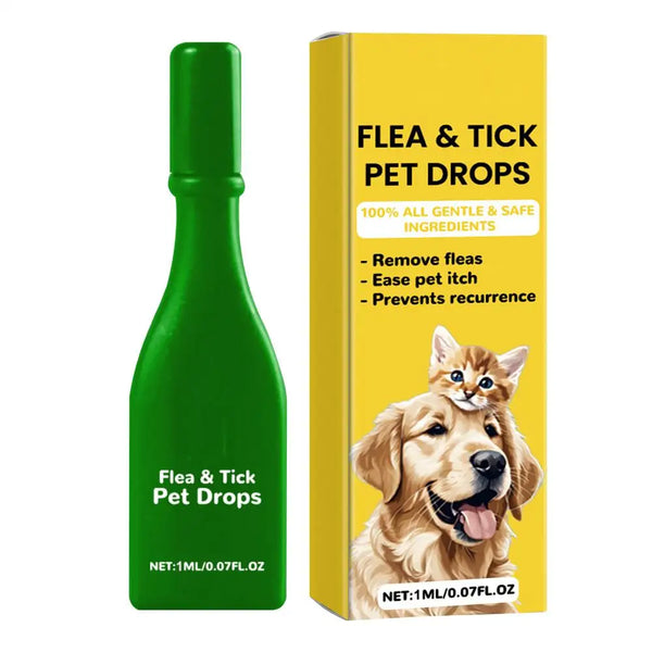1pcs Dogs And Cats Anti Flea Drops Lice Remove Relieve External Tick Supplies Repellent Treatments Itching Drops Skin Pet