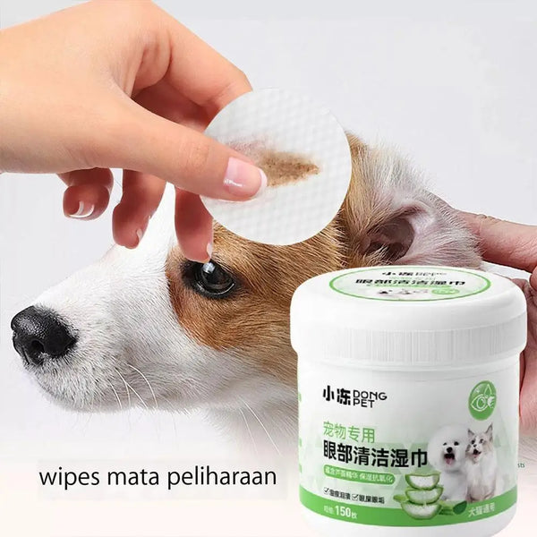 Pet Cleaning Tear Stain Wipes Remove Dirt Stains Long-lasting Gentle Eye Cats Freshnes Care Non-irritating Dogs W8A1