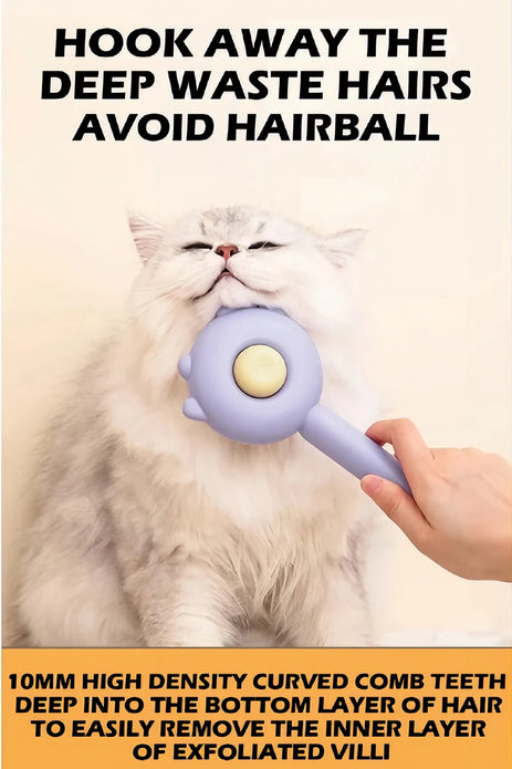 Three Colors Pet Comb One-Key Hair Removal Cleaning Brush Magic Massage Grooming The Cat Hair Brush Is Easy To Carry And Clean