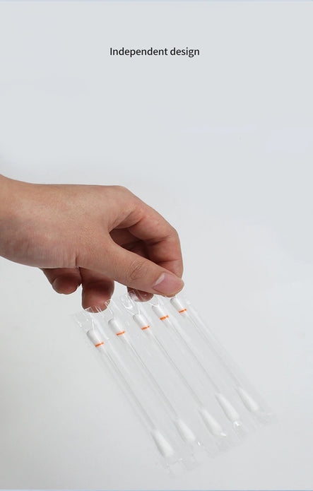 50pcs Pet Ear Cleaning Dry-Wet Swab Ear Stain Remover Cleaning Individual Pack Dogs Cats Ear Care Microtubule Flow Swab Product