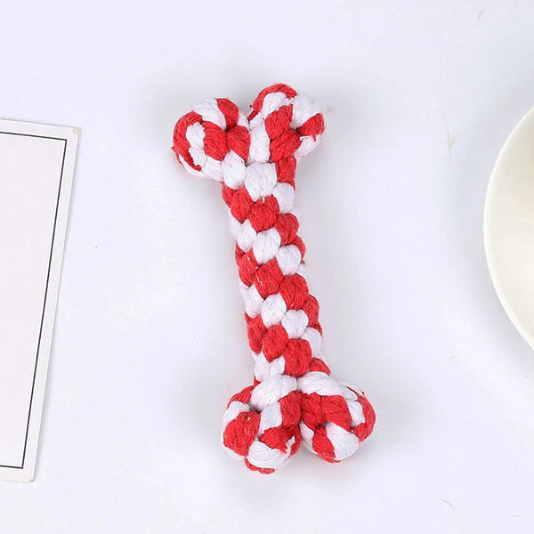 Dog Bones Toys Dogs Bite Resistant Teeth Cleaning Interactive Chew Toy for Small Large Cotton Pet Puppy Molar Toys Pets Products