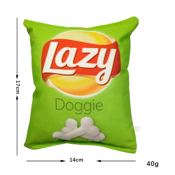 CHIPS Plush Filled Pets Squeaky Chew Bite-resistant Sounding Paper Toys Small Medium Pets Supplies Accessories