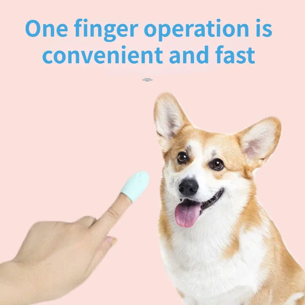 Dog Cat Cleaning Supplies Soft Pet Finger Brush Cats Brush Toothbrush Tear Stains Brush Eye Care Pets Cleaning Grooming Tools