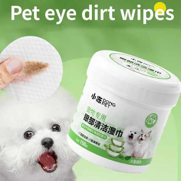 Pet Cleaning Tear Stain Wipes Remove Dirt Stains Long-lasting Gentle Eye Cats Freshnes Care Non-irritating Dogs W8A1