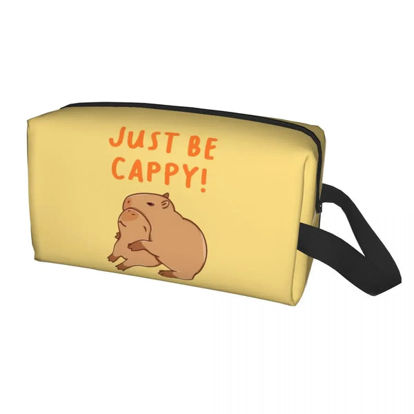 Custom Capybaras In Green Pet Travel Cosmetic Bag Women Capybara Makeup Toiletry Organizer Lady Beauty Storage Dopp Kit