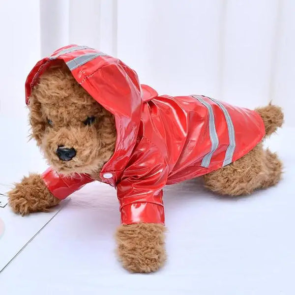 Dog Clothes Hooded Raincoats Reflective Strip Dogs Rain Coat Waterproof Jackets Outdoor Breathable Clothes For Puppies Raincoat
