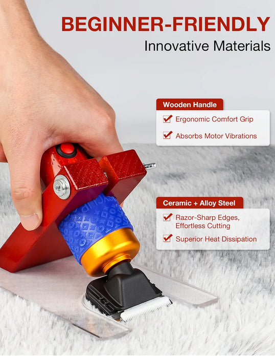 200W Electric Scissors, Home Carpet Tufting Scissors, DIY Trimming Tools, 100V-240V Electric Pet Scissors,Low Noise Dog Clippers