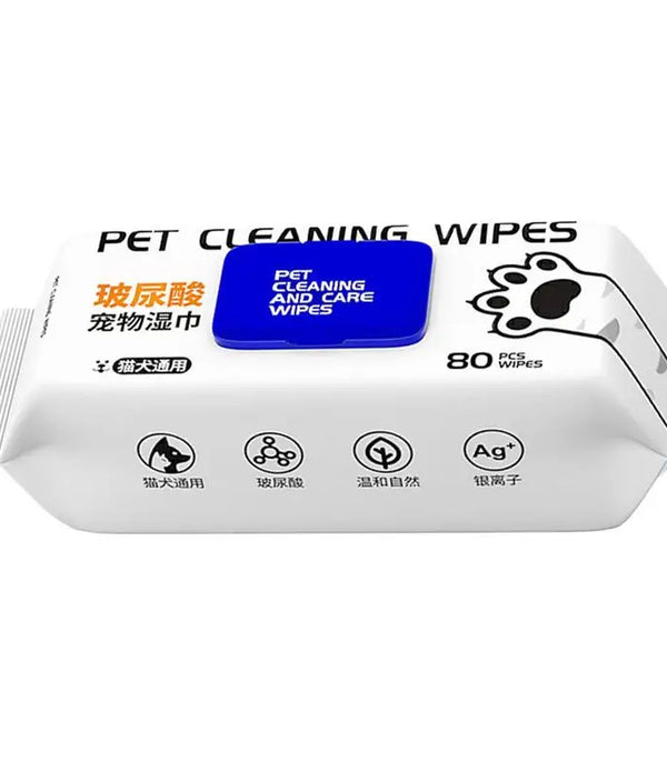 Pet Cleaning Wipes 80X Hydrating Pet Wet Pads Pet Supplies Cleaning Pads Natural Grooming Kit Care Dog Cat Ear Eye Cleaner For
