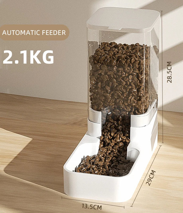 HOOPET Dog Feeder Cat Automatic Feeding Water Bowl Transparent Pet Food Storage Dispenser Container Puppy Kitten Accessories