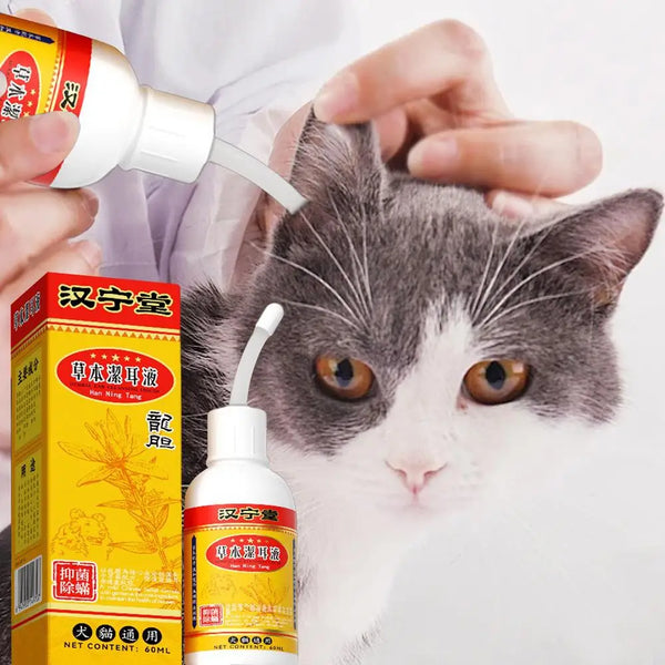 Dog Ear Cleaning Solution Pet Ear Wash Ear Cleaning Solution Drops Effective Pet Ear Care Products Itching Relief Liquid With