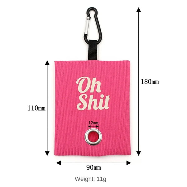 Dog waste Bag Organizer with Buckle Canvas Holder Portable Pets Supplies