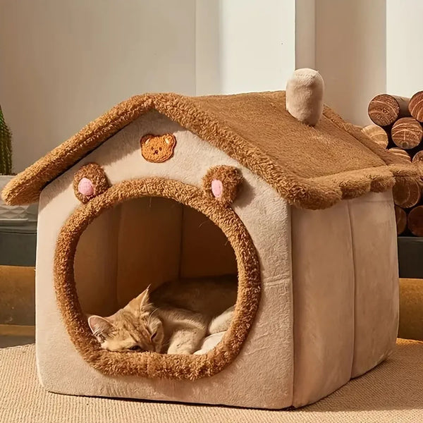 Folding  Pet House Removable Washable Cat /Puppy Cave Sofa Pet Bed House