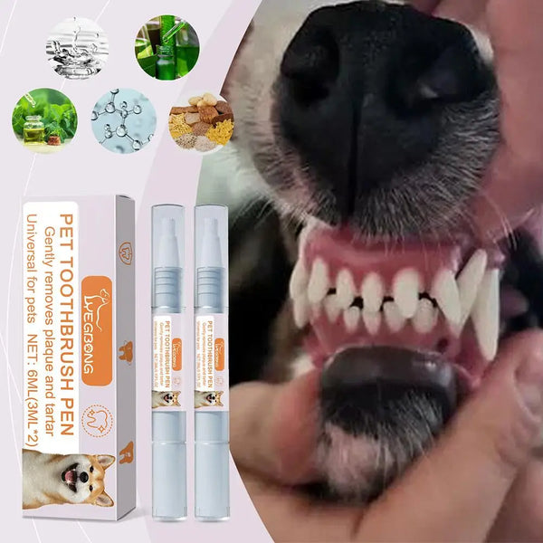 Pet Teeth Cleaning Tools Pet Grooming Toothbrush Cleaning Scraper Pen Tartar Dog Remover Dental Kit Stain Cleaning Tartar A7Z4