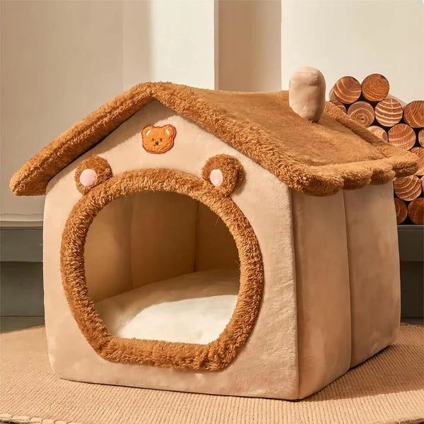 Folding  Pet House Removable Washable Cat /Puppy Cave Sofa Pet Bed House