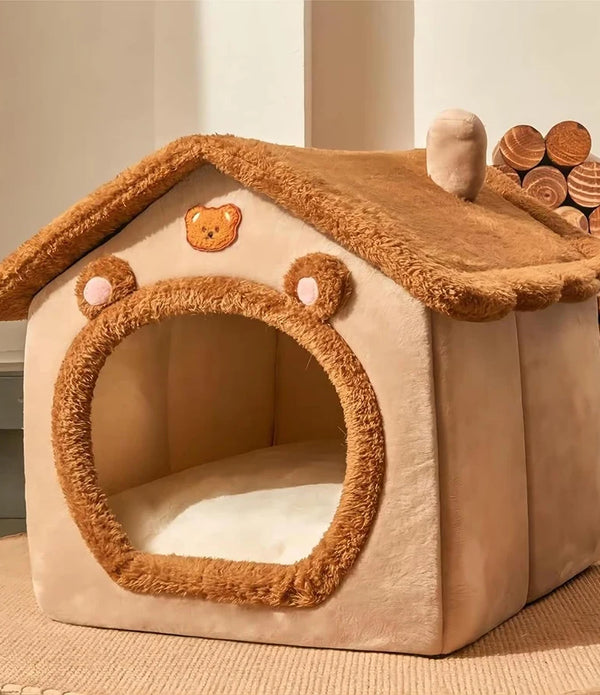 Folding  Pet House Removable Washable Cat /Puppy Cave Sofa Pet Bed House