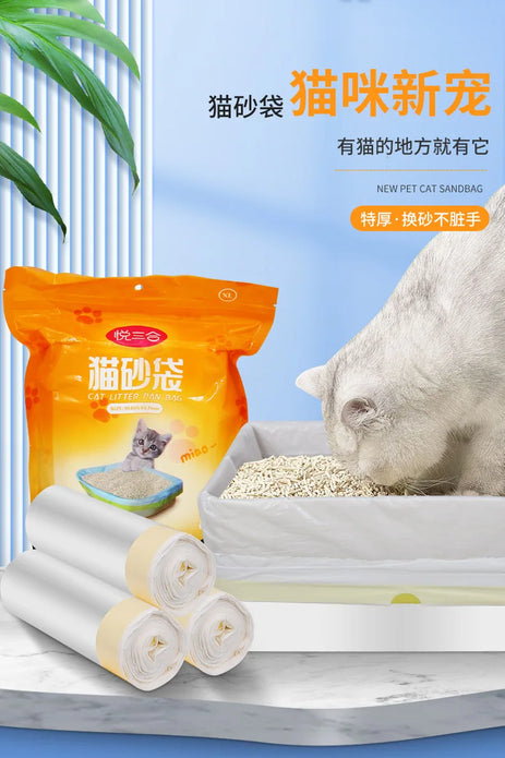 20pcs Easy to clean Cat Litter Bag box Liner Sand Bags Hygiene Elastic Kitten Pet Supplies Practical Garbage BAGS M/L/XL