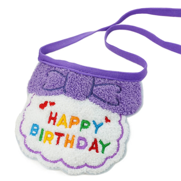 1pc Pet Bib Cats Dogs Burp Cloth Birthday Embroidery Cute Colorful Pets Supplies Bandana Party Clothing Dress Accessories TMZ