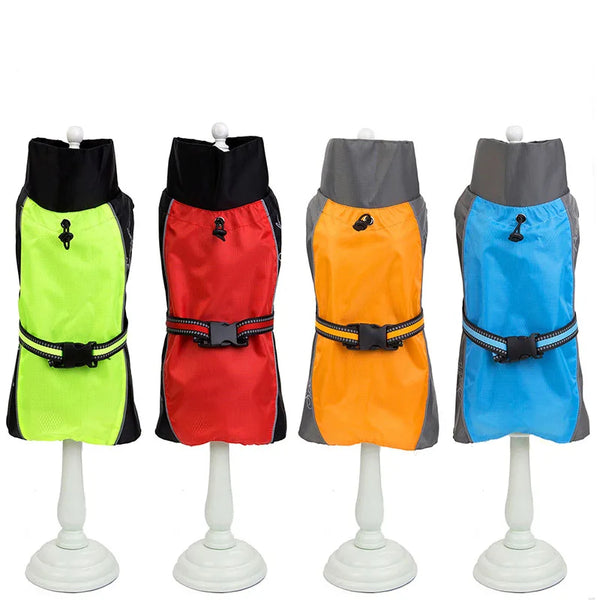 Dog Raincoat for Small Large Dog Cat Clothes S-9XL Waterproof Pet Apparels Reflective Chihuahua Clothing Pug Coat Pet Supplies