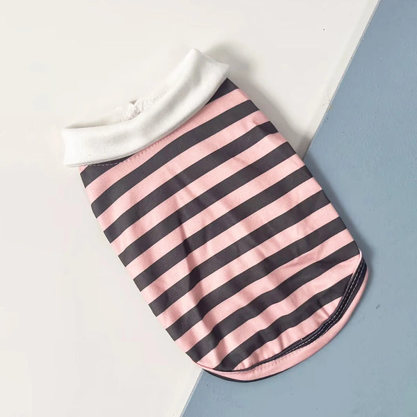 Dog Clothes Teddy York Shire Polo Shirt Summer Dress Striped Pet T-Shirt Dog Costume Soft Pullover Suit for Dog Puppy