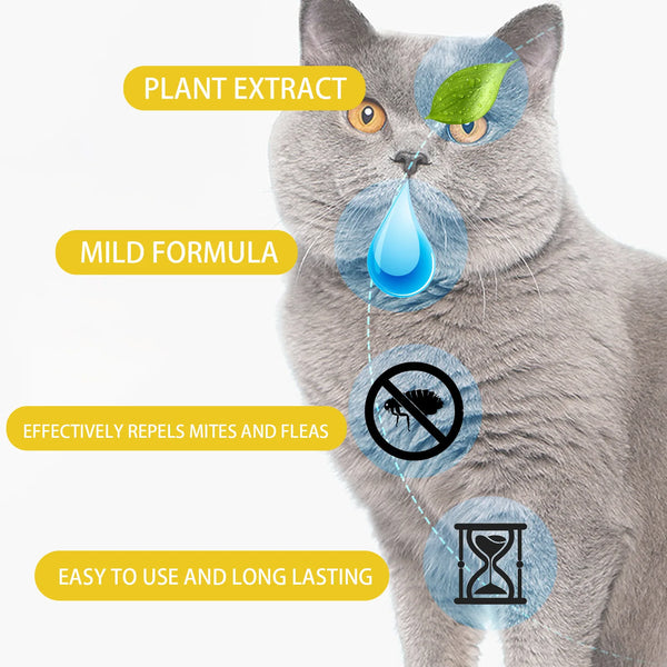 Cat Anti Flea Drop Flea Lice Killer Mite Insect Treatment Repel Parasite Relieve Itching Anti Tick Protection Pet Flea Repellent