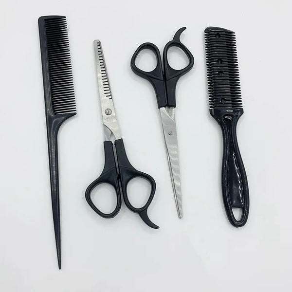 Children's Hair Cutting 4-piece Baby Hair Cutting Set Hair Scissors Thin Teeth Scissors Flat Scissors Cross Border Pet Scissors