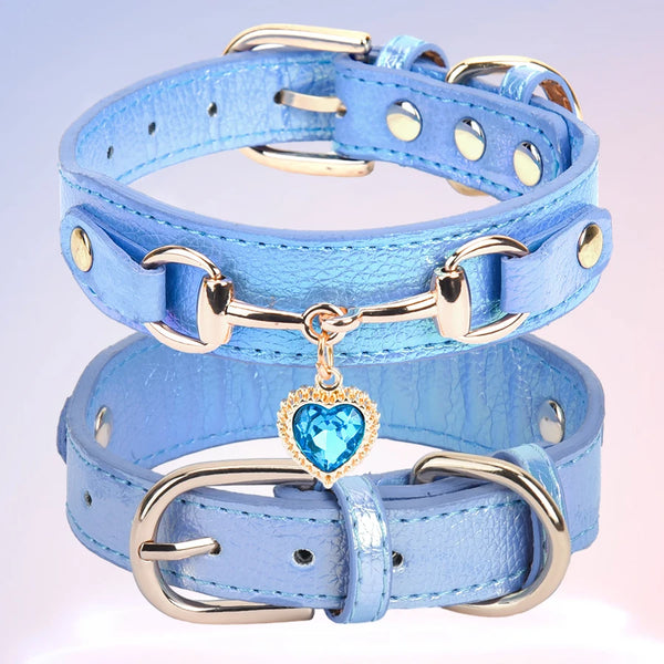 SPARKLING collar decorated with sparkling love，adjustable and durable.