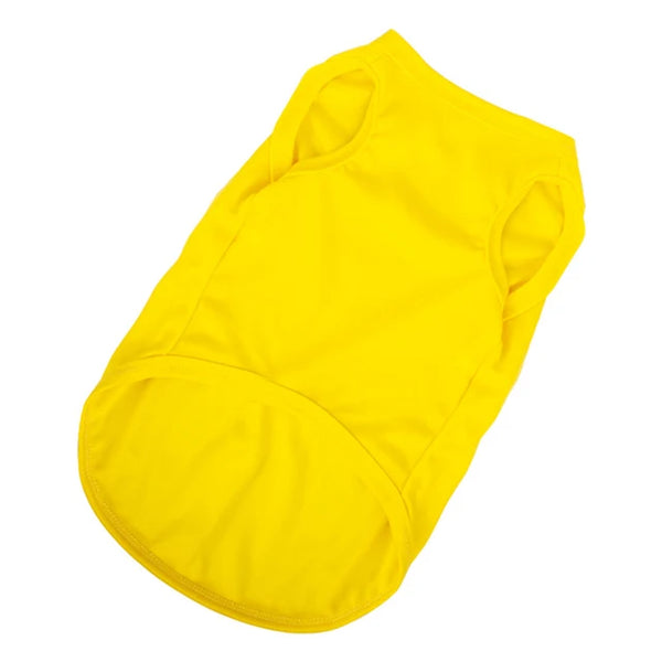 XS-XXL Summer Pure Cotton Puppy Blank Dog Shirt Clothes Soft Plain Doggy Vest Cat Bottoming T Shirts for Small Medium Large Dogs
