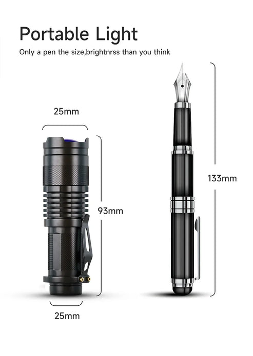 UV LED Flashlight Portable Blacklight 395nm Wavelength Violet Light Pet Urine Scorpion Feminine Hygiene Detector Torch