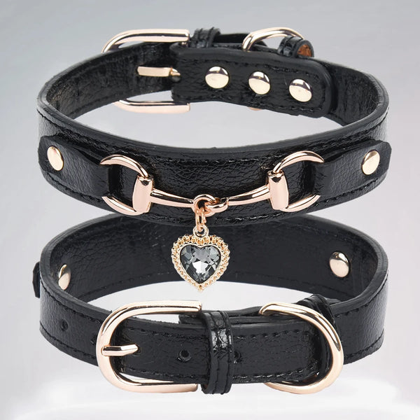 SPARKLING collar decorated with sparkling love，adjustable and durable.