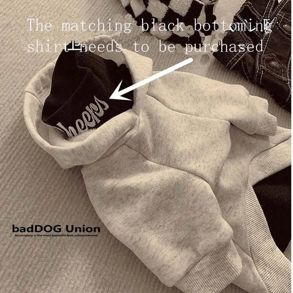 Letter Hoodie Pet Clothing Dogs Fashion Cotton Dog Clothes Costume Small French Bulldog Print Spring Autumn Gary Boy Mascotas