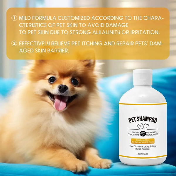 Dog Shampoo 300ml Conditioner Shampoo for Itchy Skin Relief Pet Cleaning Solution Soothes Itchy Skin Pet Bathing Shampoo