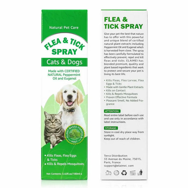 100ml Natural Care Flea And Tick Spray For Dogs And Cats Flea Spray For Indoor Outdoor Dogs And Cats Flea Spray Pet Protect