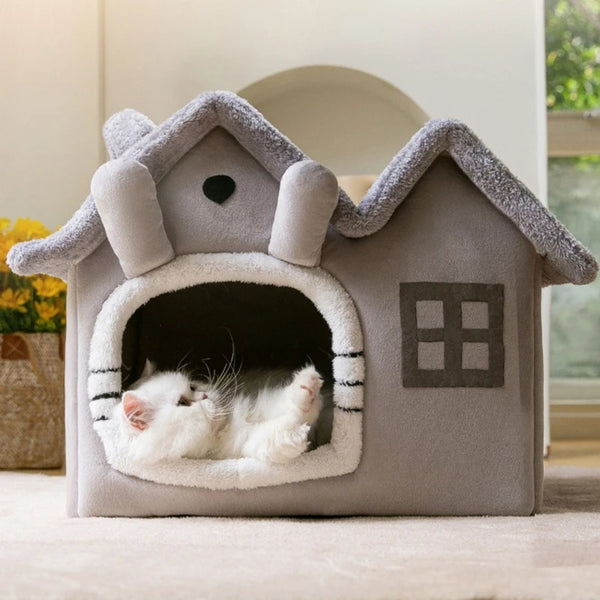 Breathable Warm Pet Bed House Detachable Washable Soft Cushions Kennel for Small Dog Cats Pet Supplies