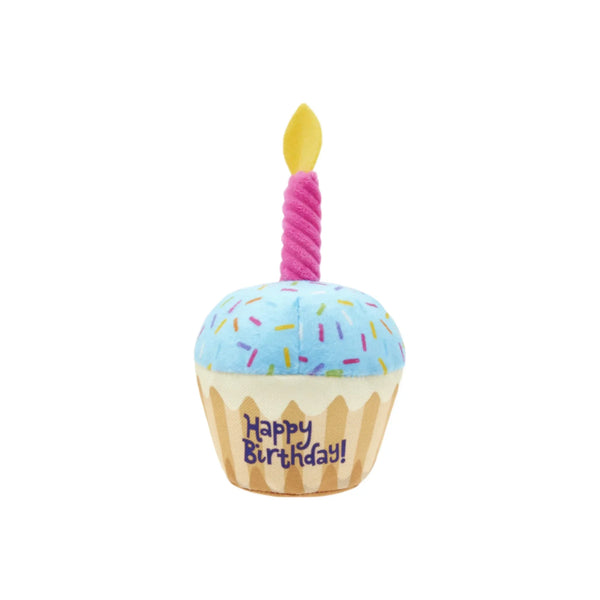 Birthday Cake Dog Toy Soft Plush Squeaky with Colourful Candles Durable Funny Stuffed Chew for Large Breeds Birthday Gift scarf