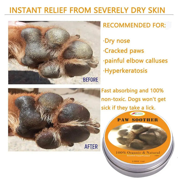 30g Pet Paw Balm Natural Skin Healing Balm Paw Soother Moisturising Cream for Repairing Dry and Cracked Skin Dog Cat Skin Care