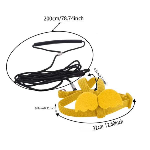 Parrot Flying Harness Leash Suit Pet Bird Outdoor Flight Training Rope Cockatiel Supplies Macaw Accessories  Stuff For Budgie