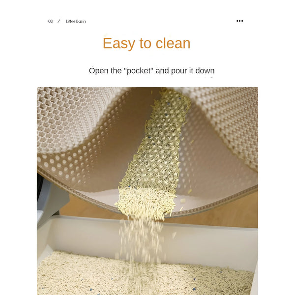 cat accessories Double-layer  Non-slip big Cat Litter Mat Pet Litter Box Filter MatWear Resistant  Cat Litter Mat