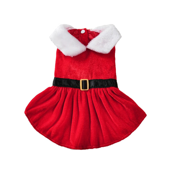 Pet Holiday Party Dress Red Princess Skirt Costume