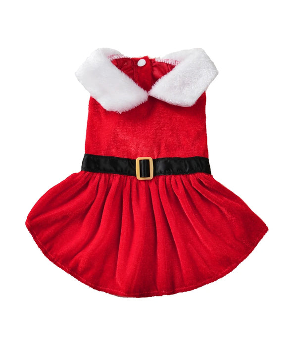 Pet Holiday Party Dress Red Princess Skirt Costume