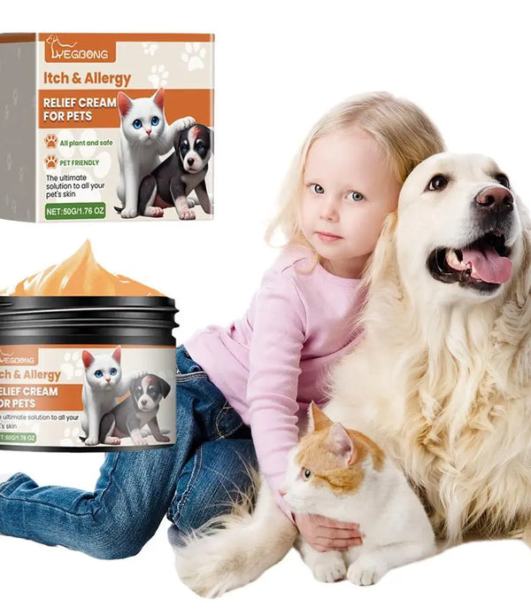 Pet Allergy and Itch Relief Cream for Dogs Cats Skin Health Care Cream 50g Skin Yeast Infections Ringworm Rashes