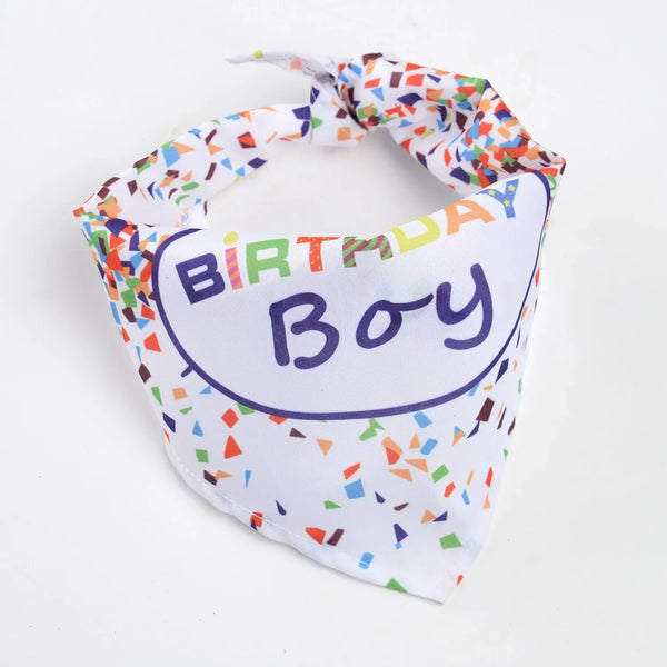 Birthday Cake Dog Toy Soft Plush Squeaky with Colourful Candles Durable Funny Stuffed Chew for Large Breeds Birthday Gift scarf
