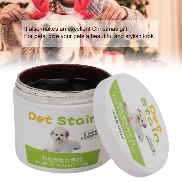Dog Hair Dye Bright Colors Wide Mouth Design Safe Semi Permanent Dye For Pet Dogs 100ml sakura Pink