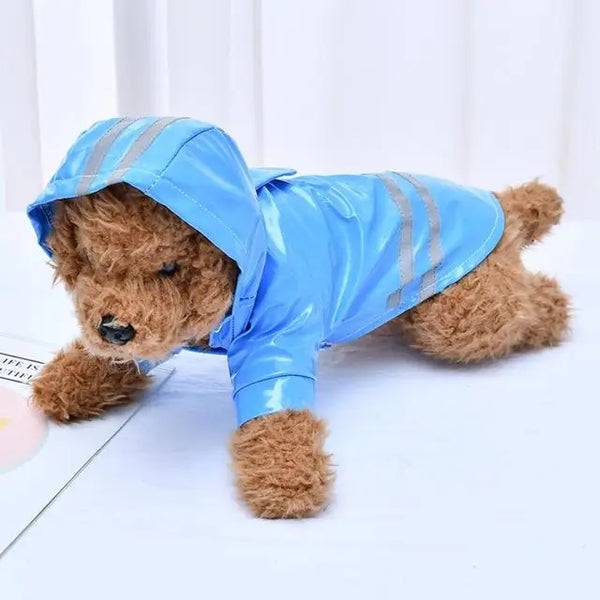 Dog Clothes Hooded Raincoats Reflective Strip Dogs Rain Coat Waterproof Jackets Outdoor Breathable Clothes For Puppies Raincoat