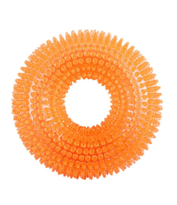 Squeaky Pet Dog Interactive Chew Toy Puppy Bite Resistant Thorn Barbed Tooth Cleaning Toy TPR Molar Chew Toys for Dogs
