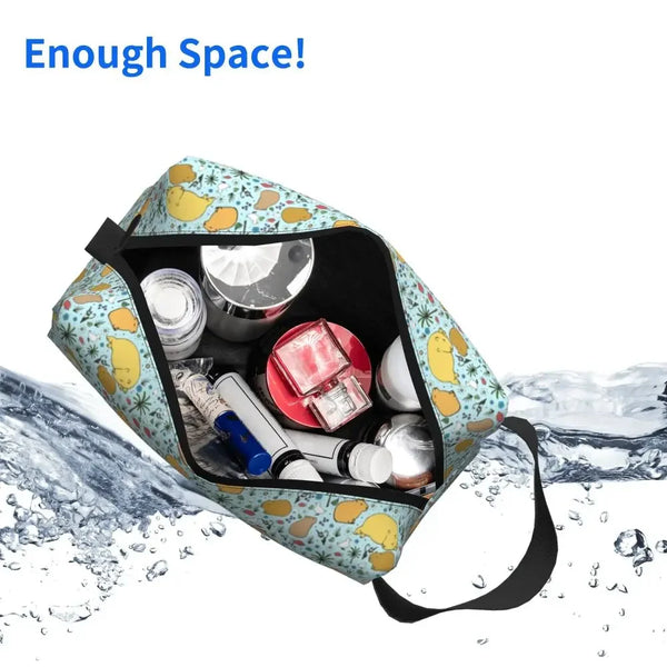 Custom Capybaras In Green Pet Travel Cosmetic Bag Women Capybara Makeup Toiletry Organizer Lady Beauty Storage Dopp Kit