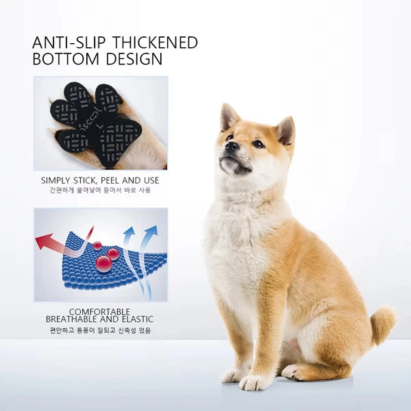 Heavy-Duty 4 pack  Dog Paw Grips  - Strong Adhesive for Slippery Surfaces Sturdy Dog Foot Pads