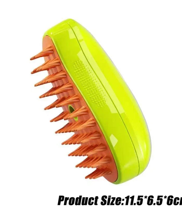 Steamy Dog Brush Electric Spray Cat Hair Brush 3 in1 Dog Steamer Brush for Massage Pet Grooming Removing Tangled and Loose Hair