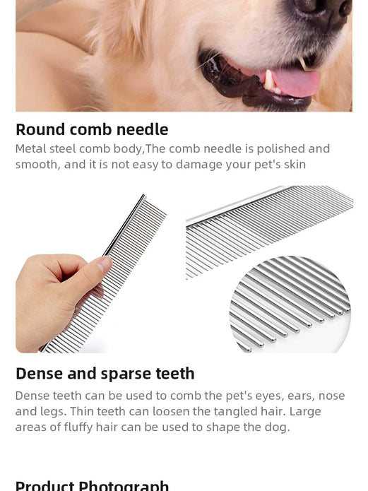 Pet Hair Removal Comb Anti-knot Removal Floating Hair Cleaning and Grooming Tool For Pets